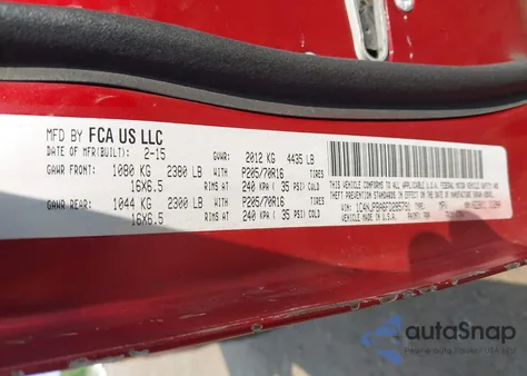 2015 Jeep Patriot Sport from USA, damaged, VIN 1C4NJPBA6FD285791